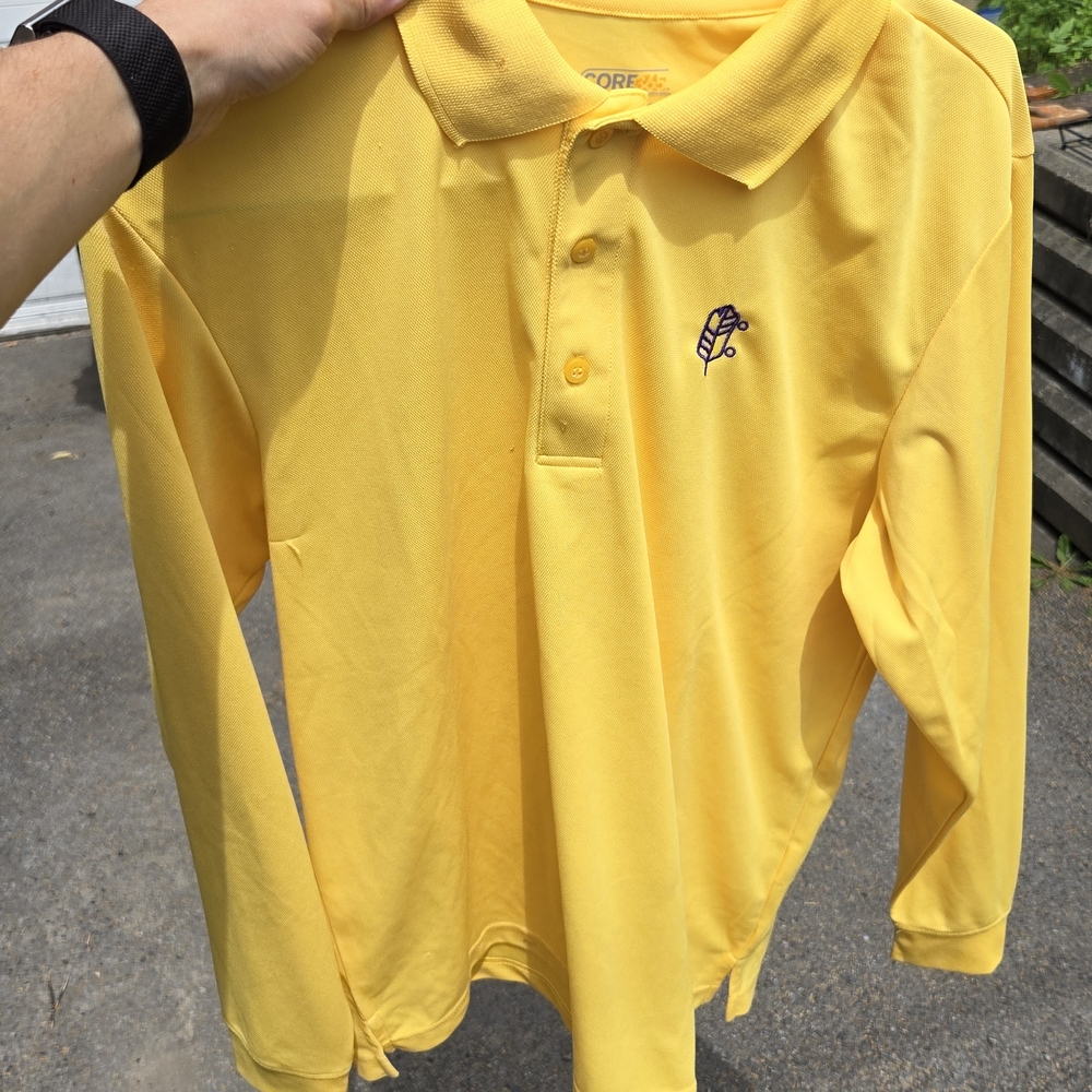COUSINS SKATEBOARDING Vibrant Yellow Long-Sleeve Polo Shirt Classic Style